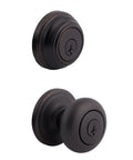 Juno Entry Door Knob And Deadbolt Combo With SmartKey Rekey Technology Venetian Bronze Finish Universal Handing Keyed Entry Security