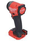 Hardcore Brushless Impact Driver 18V Cordless Power Tool With Quarter Inch Hex Chuck And Tri Led Task Light Smooth Operator Build Fast Driving Speed Jobsite Ready Renewed Gear side view of tool with red and black design