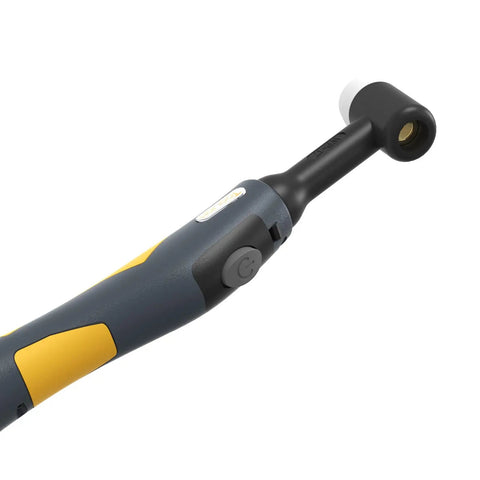Close-up view of TL-200TP Pro TIG Welding Torch Replacement with 4M Cable, Beefy Pro Grade TIG Gun Accessory handle and nozzle detail.