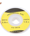 Desoldering Wick Solder Braid 1.5m 3.0mm For PCB Desoldering And BGA Work Non Corrosive Low Residue Solder Removal Tool Pro Grade