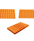 Heavy Duty Thickened Router Bit Storage Tray For ER25 ER32 C32 Collets Featuring 24 And 33 Millimeter Holes, orange PVC tool organizer.