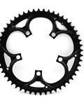 52T Chain Wheel for TSDZ2 TSDZ 2B Electric Bike Motor Upgrade, black alloy chainring, front view