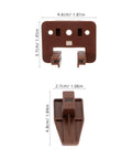 Brown plastic guide components from 5 Sets Drawer Slide Replacement Kit with Rollers For Dresser Drawers, Smooth Glide Center Mount Track System