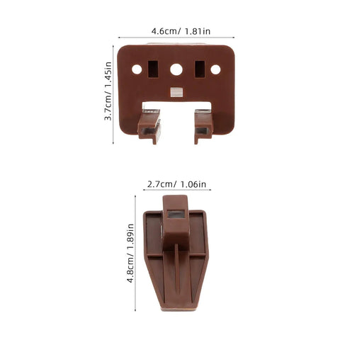 Brown plastic guide components from 5 Sets Drawer Slide Replacement Kit with Rollers For Dresser Drawers, Smooth Glide Center Mount Track System