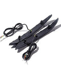 Straight Up Plug And Play Sequential Led Tail Lights For 2017 Through 2022 Tesla Model 3 Rear Bumper Brake Run Stop Lamp Dual Turn Signal Pair Smoke Finish image showing black housing and wiring.