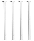 Badass Heavy Duty Countertop Support Brackets With Extra Long Metal Wall Mount Shelf Rod For Furniture Reinforcement White Steel Bracket Set