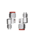 Seven Eighths Inch Thread Swivel Joint For Airless Paint Sprayers, 180 Degree Angled Adapter, 3600 PSI Max, Fits Graco Titan Wagner Tip Extensions And Heavy Duty Extensions For Spray Pros, metal 2-pack