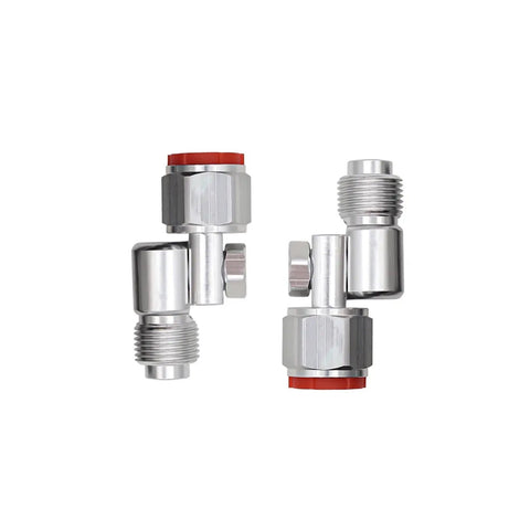 Seven Eighths Inch Thread Swivel Joint For Airless Paint Sprayers, 180 Degree Angled Adapter, 3600 PSI Max, Fits Graco Titan Wagner Tip Extensions And Heavy Duty Extensions For Spray Pros, metal 2-pack
