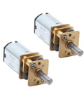 Two Pack DC 6V 100 RPM Speed Reduction Gear Motor N20 3mm Shaft Mini Metal Gearbox Micro Motor With Full Metal Gear System