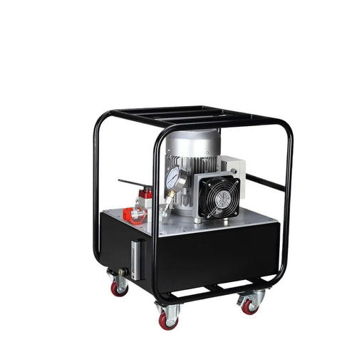 Heavy Duty Hydraulic Torque Wrench With 1 Inch Square Drive And Double Acting Design Runs Smooth From 451 To 4512 Nm hydraulic pump on wheels.