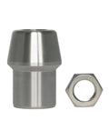 Heavy Duty Rod End Bearing Kit With Spherical Joint Design For Smooth Mechanical Linkage Movements Built Like A Tank Construction and Protective Rubber Covers With Weldable Bung Fittings, featuring a steel bung fitting and nut.