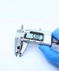 Digital caliper measuring a 6803RS Deep Groove Ball Bearing Set For Hobby Electric RC Cars And Trucks, 17x26x5 mm size