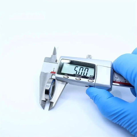 Digital caliper measuring a 6803RS Deep Groove Ball Bearing Set For Hobby Electric RC Cars And Trucks, 17x26x5 mm size