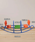 Double Rocking Seesaw Teeter Totter for Two Kids Ages 3 to 5 Outdoor Backyard Ride on Toy with Dimensions