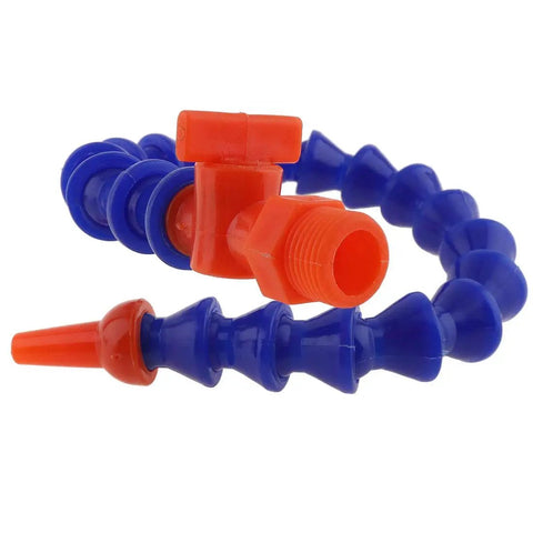 Quarter Inch Threaded Flexible Water And Oil Coolant Hose With Round Nozzle, Adjustable Plastic Cooling Tube with Switch