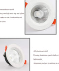 Xinmeiyue 5W/7W/12W/15W LED Recessed Lighting Kit - Selectable 3000K/4000K/6000K for Home & Commercial Use(7w,Neutral Light) with soft mask and aluminum shell.
