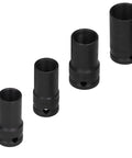 Heavy Duty Locking Wheel Nut Removal Sockets Kit With Thin-Walled Aluminum Alloy Impact Tools And Protective Inserts For Tough Bolts On Your Car Or Truck That Get You Outta Trouble Fast, 4 sockets