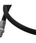 High-pressure hose with metal threaded fittings, black rubber, 1/4 in x 38 in