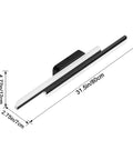 32 Inch Black LED Vanity Light For Bathroom With Frosted Aluminum Finish Dope Modern Vibe White Daylight 6000K 36W Matte Black Vanity