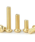Socket Cap Screws Set M2 Through M8 Brass Cross Head Bolts Copper Threaded Fasteners For Electronics, Furniture And Precision Machinery