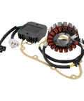 Premium Stator Coil And Gasket Kit For 12V Outboard Engines 4 Through 25 HP Fits Tillers Remote With Zero Hassle Installation Routes Ignition Kill Starts Smoothly Without Relays Keeps Rigs Ready All Season Long For Crew Getting Reliable Parts Fast. 12V stator coil kit with gasket and wiring harness