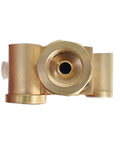 Badass Drum Brake Proportioning Valve Cast Solid With Quality Brass To Boost Stopping Power For Every Wheel Works Like A Charm For Old School Pontiac Lemans Drivers Since Sixty Four - front view showing brass construction.