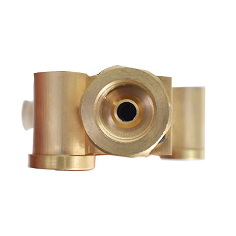 Badass Drum Brake Proportioning Valve Cast Solid With Quality Brass To Boost Stopping Power For Every Wheel Works Like A Charm For Old School Pontiac Lemans Drivers Since Sixty Four - front view showing brass construction.