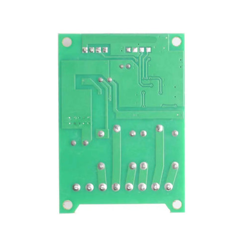 Back view of green circuit board for Two Channel Wireless Remote Switch Kit 12V 24V 36V 48V 433MHz Transmitter With Receiver.