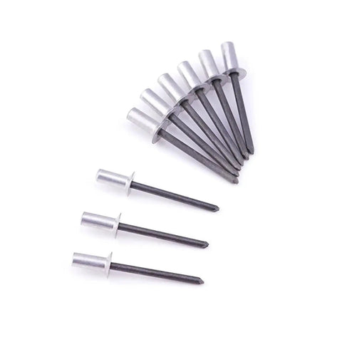 No Sweat Top Shelf Beefy 500 Pack Closed End Blind Rivets Weatherproof Countersunk Aluminum Steel Fasteners 4.8 X 25 Slick Hardware Kit For Auto And Home Fix Ups