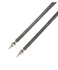 Heavy Duty Stainless Steel Electric Finned Tubular Heater U Shaped Air Fin Heating Coil 220 Volt 1000 Watt close-up with connectors.