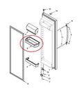 Diagram showing Two Pack Whirlpool Refrigerator Door Bin Replacement W10321304 installation, clear shelf bin with white top rim.