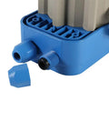 Close-up of 110V Automatic Electronic Switch Control Pressure Controller for pumps and water systems, blue connector detail.