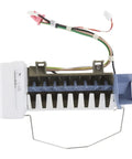 Genuine OEM Refrigerator Ice Maker Assembly Replacement Part Replaces W10825619, durable wire harness visible