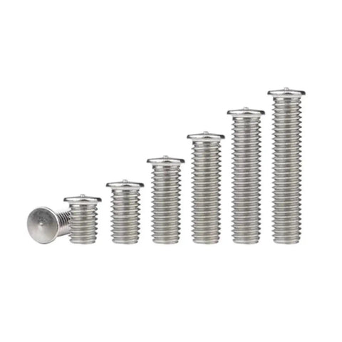 Heavy Duty 304 Stainless Steel M3 Welding Studs And Spot Stud Screws For Metal Fabrication 200 Pack of various lengths.