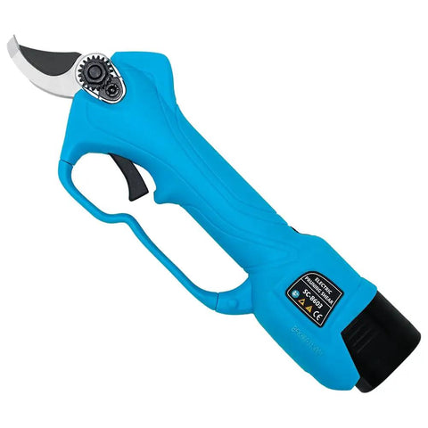 Top Notch Long Reach Cordless Pruner With Sixty Four Inch Pole And Smooth Operator Slicing Power For No Sweat Orchard Trimming And Backyard Garden Cleanup Sessions, close-up of the pruner handle.