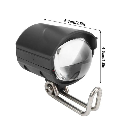 Dual Function 12W E Bike Front Headlight With Built In Horn For Night Rides 36V 48V 60V Compatibility IPX5 Waterproof