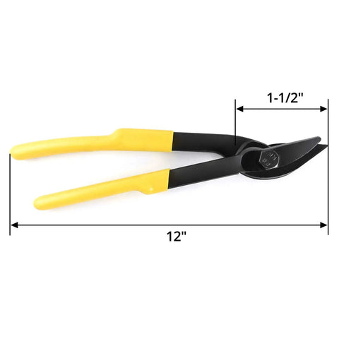 Heavy Duty Strapping Cutter For Steel, PET, And PP Straps, Cuts Up To 0.8125 Inch Wide And 0.05 Inch Thick, Carbon Steel Blade