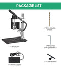Compact 8000 Rpm Mini Electric Bench Drill Press Stand Kit With 7 Gear Variable Speed Control For Wood Plastic Metal Acrylic, package list.