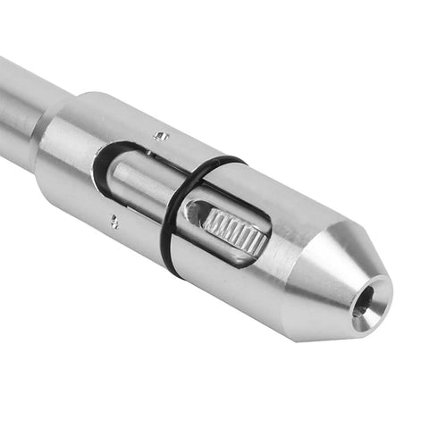 Close-up of Pro Grade Tig Pen Welding Wire Feeder For Argon Arc Welding, smooth feed wheel visible on semi automatic tool