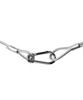 Close-up of Stage Lights Safety Cables Pack Of 10 Beefy Stainless Steel Cables for DJ Lights with loops, carabiner shown
