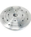 Heavy 1/2 Inch Thick Steel Wood Lathe Face Plate With 8 Inch Diameter, 1-1/4 Inch RH 8 TPI Threaded, 16 Hole Design