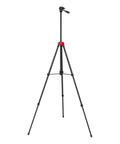 Heavy Duty 72 Inch Laser Tripod With Removable Mounting Plate And One Quarter Inch Twenty Thread Attachment For Precise Laser Alignment Lightweight Aluminum Build Black Finish Extra Range When Used With 360 Degree Laser Bracket