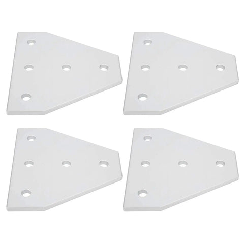 T Shaped Aluminum Joining Plate With Five Holes Heavy Duty Joint Bracket For 2020 3030 4040 Aluminum Profiles Vertical Mending Plate