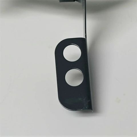 Detail of Universal Four-Arm Motor Mount Bracket With Vibration Dampening Grommets, gray, heavy-duty structure, side view