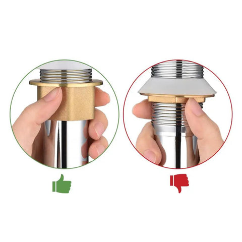 Comparison of chrome drain installation for Rectangular Porcelain Vessel Sink For Bathroom Above Counter White With Chrome Drain And Overflow