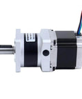 Side view of Beefy Torque Nema 23 Bipolar Stepper Motor with 5 to 1 Planetary Gearbox MG Series, 54.5mm length, built-in shaft coupling.