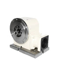 Heavy Duty Cnc Milling Dividing Head Fourth Axis Rotary Indexer With 15 To 1 Ratios aluminum body showing precision mount for machining.