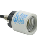 Rotary Lamp Switch Replacement With Socket Holder For E26 E27 Porcelain Light Socket And Switch 660W 250V UL Listed Safe Fit For Quick Plug and Play, side view