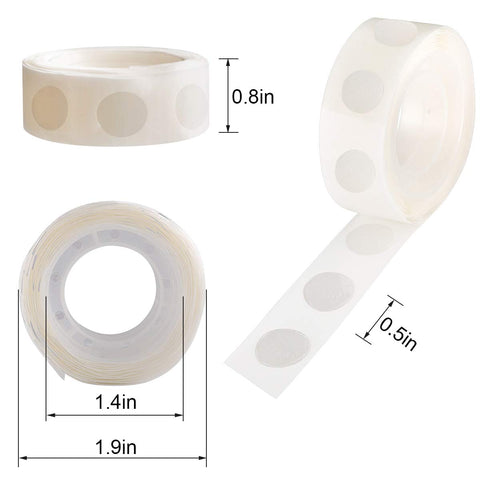 Clear Balloon Glue Dots For Balloons And Craft Projects Removable Adhesive Double Sided Sticky Dots roll dimensions and sizes