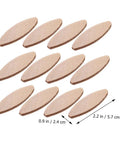 100 Pcs Beech Wood Biscuits Set For Woodworking, Easy Biscuit Joinery For Strong Furniture Framing, dimensions visible